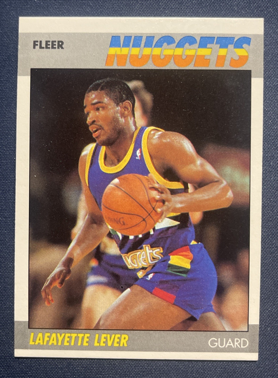 1987-88 Fleer Lafayette Lever Denver Nuggets Basketball 🏀 Card #62