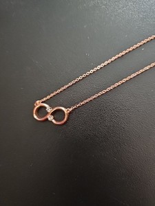 Authentic Infinity ROSE GOLD Plated Necklace 16"