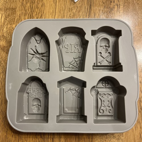 Silicone Mould Halloween Tombstones Decorating & Crafts 8” X 6.5”