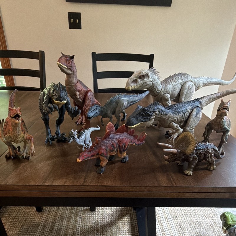 Lot of Assorted Dinosaur Toy Figure Toys - Multiple Styles & Colors