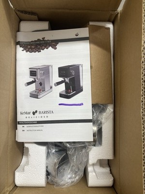 B-Ware KEM-117 BARISTA DELICIOSO Siebträger Espressomaschine, 20 Bar,