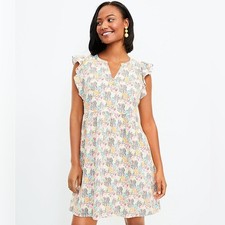 Loft Paradise Ruffle Button Dress