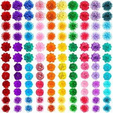 120 Pcs Dog Collar Flower Bow Accessories Bulk Multi Color Dog Charms Bow Tie
