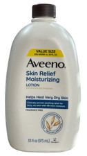 Aveeno Skin Relief Moisturizing Lotion Fragrance Free Very Dry 33oz, No Pump
