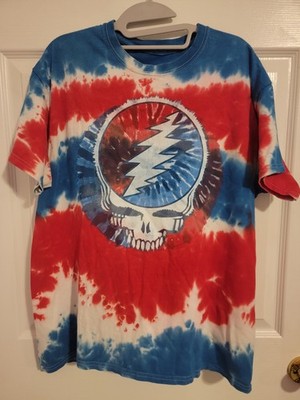 Grateful Dead STEAL YOUR DYE SYF Red White Blue T-SHIRT Large