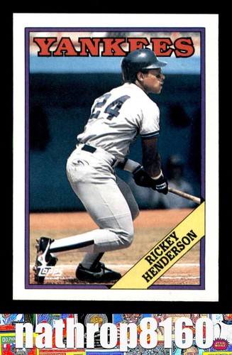 1988 Topps #60 Rickey Henderson HOF Baseball MLB NM/NM+  New York Yankees 16103 - 第 1/4 張圖片