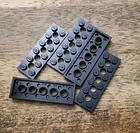 LEGO Black Technic, Plate 2 x 6 with 5 Holes. QTY 5. Part No. 32001.