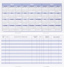 20x Checkbook Register Personal Bank Transaction Ledger for Checking Savings NEW