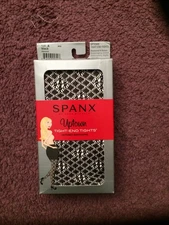 Spanx  Size A Uptown Tight End Tights Diamond A Dozen Black Patterned Style 2456