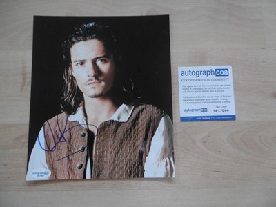 Orlando Bloom ''Pirates of the Caribbean'' autograph signed 19x22 cm photo ACOA