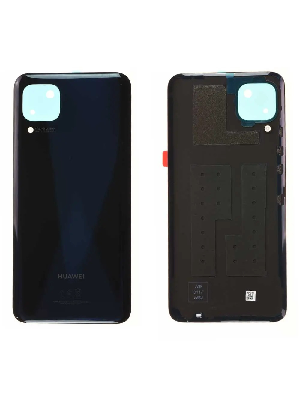 Vitre arrière Huawei P40 Lite Noir d'Origine pour remplacement de châssis
