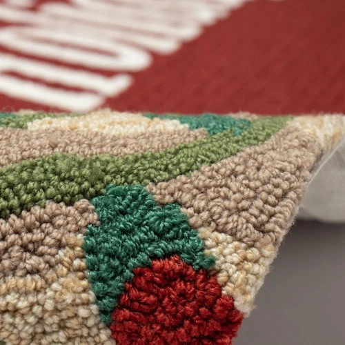 Liora Manne Frontporch Front Porch Christmas Happy Holidays Red Indoor/Outdoo... - Picture 8 of 8