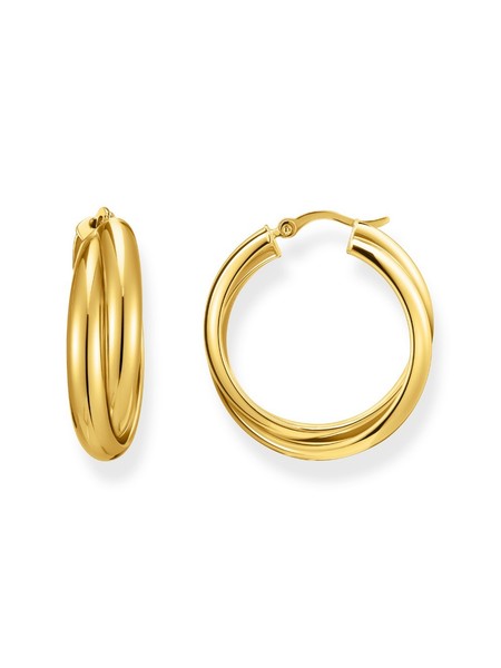 Thomas Sabo CR738-413-39 Bold - Vergoldete Creolen 27,0 Mm Verschlungenes Des...-image