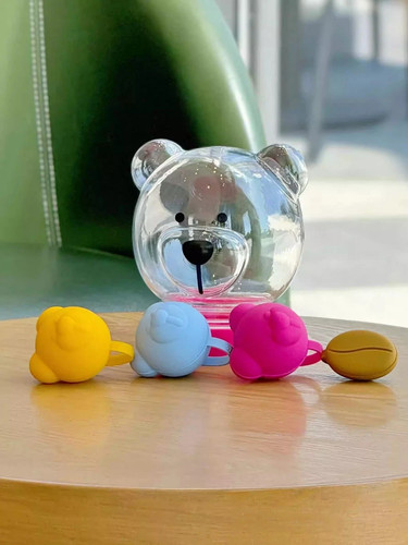 New China Starbucks 2024 Summer Dopamine color Bear Head Shaped Ice Cube Set - Picture 2 of 5