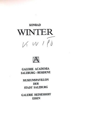 Konrad Winter. Mauroner, Mario: