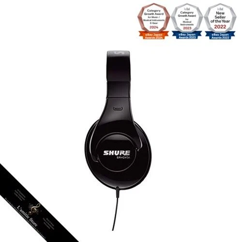 SHURE Professional Quality Headphones / SRH240A-BK-A Black: Closed-type Home - Image 4 of 4