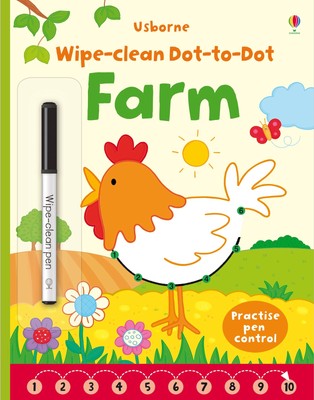 Jessica Greenwell Wipe-clean Dot-to-dot Farm (Taschenbuch) Wipe-clean Dot-to-Dot