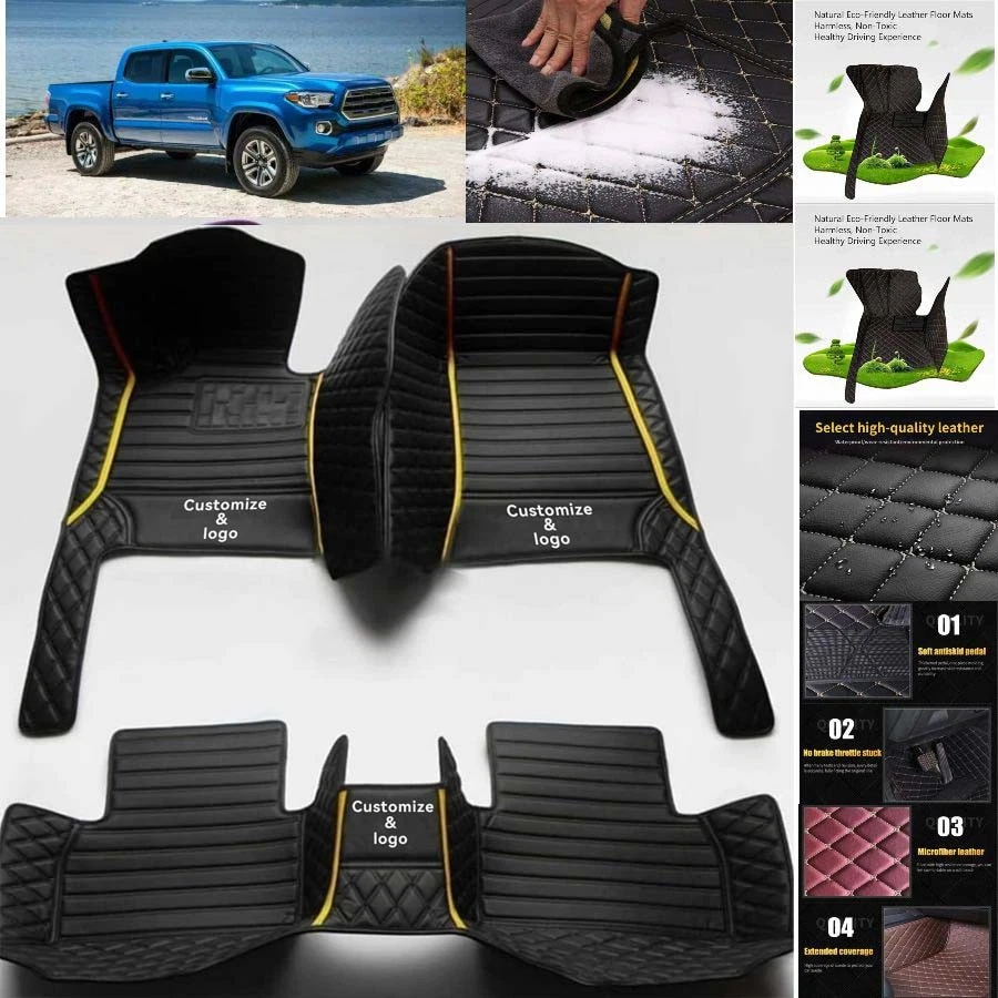 For Toyota Tacoma Car Floor Mats Luxury Waterproof Carpets Liners Interior Auto Foto 4 de 4