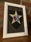 VTG. Circa Military Patch, U.S. Army 2nd Infantry Division/WW2, Framed 7” X 5”