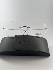 Silhouette 5515 CT 3040 Unisex Eyeglasses Frames 53-17-140 Red/wine