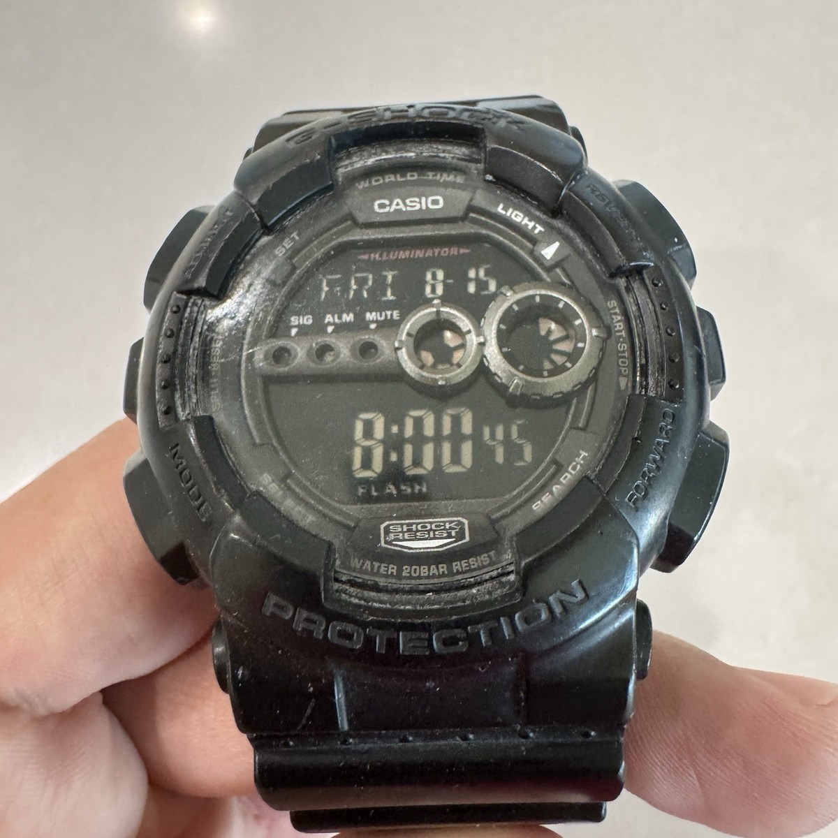 Casio G-Shock GD-100 3263 Digital Black Resin Men's Watch