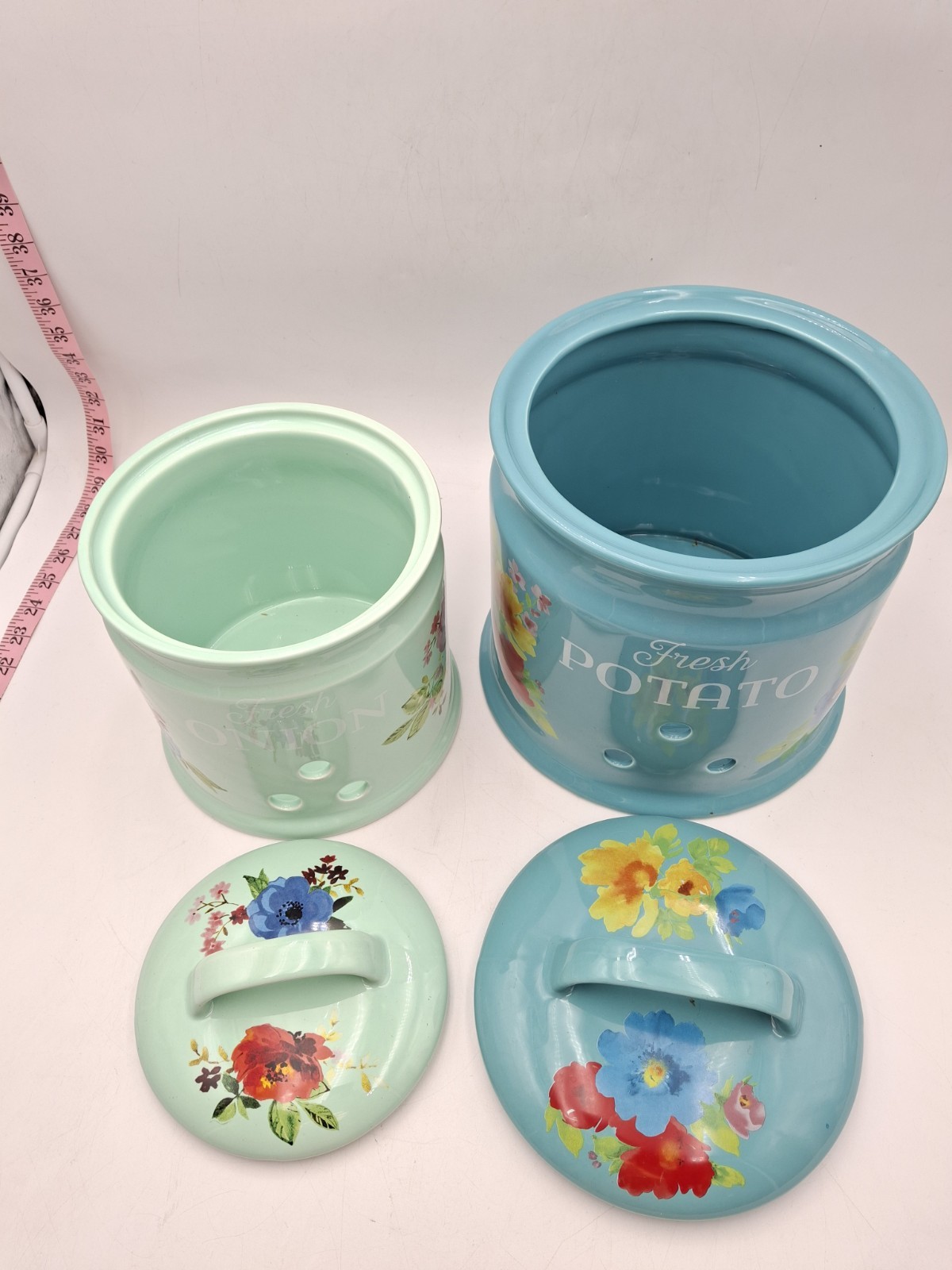 Fresh Potato And Onion Canisters Holders The Pioneer Woman