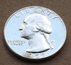 1955 Proof Washington Quarter - Uncirculated 90% Silver coin