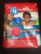 SwimWays Soft Swimmies 00056, Soft Fabric, Pink/purple, Ages 3-5, Arm Floats.