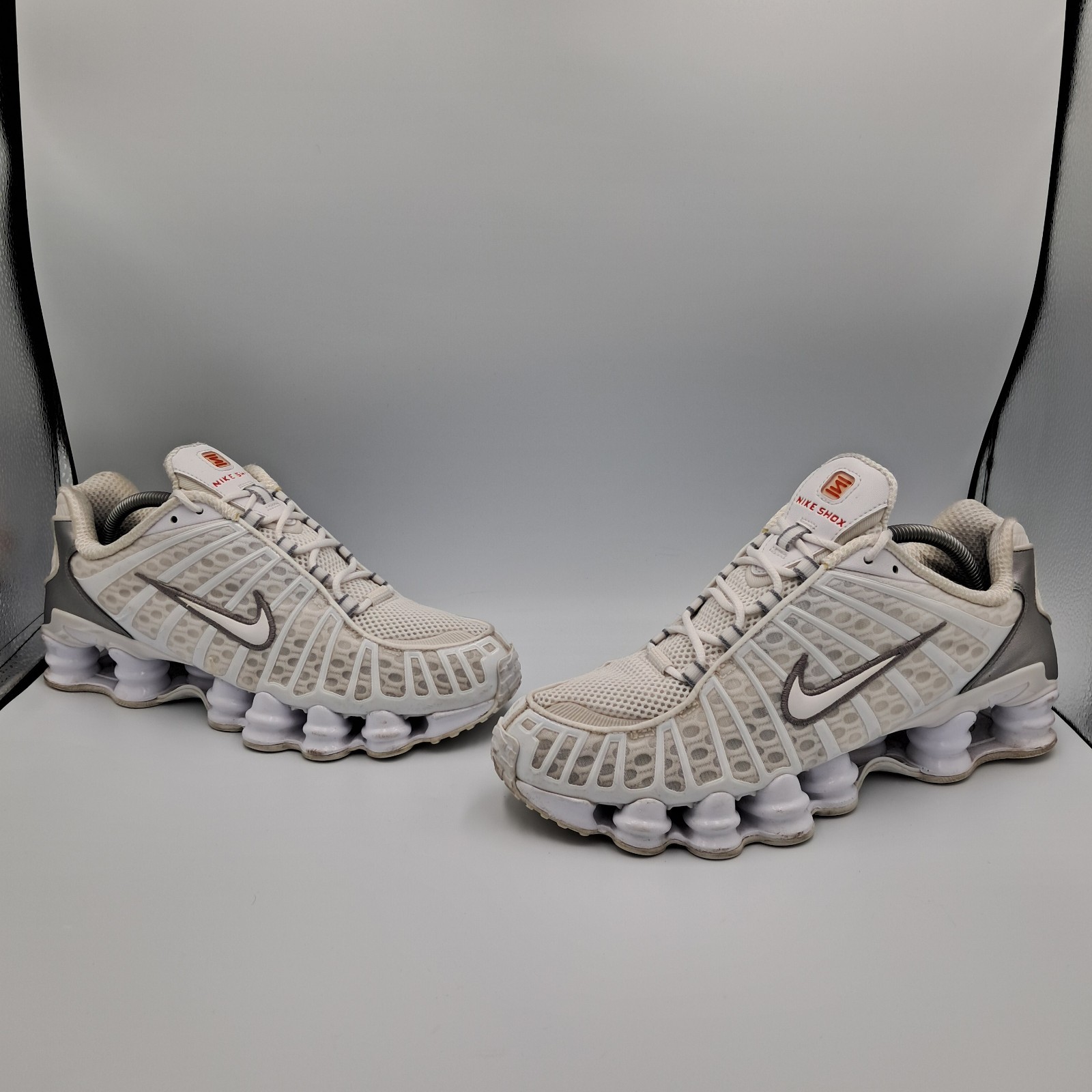 Size 9.5 - Nike Shox TL White Metallic Silver - AV3595-100