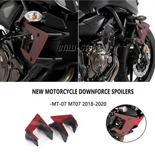 Downforce Spoilers RED Side Naked Wing Deflector For Yamaha MT-07 MT07 2018-2020