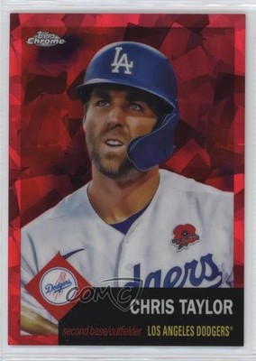 2022 Chrome Platinum Anniversary Red Atomic Refractor /100 Chris Taylor #482 sc8