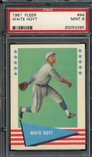 1961 Fleer #44 Waite Hoyt PSA 9 Tough Mint HOF 3395