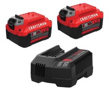 CRAFTSMAN V20 4.0Ah Battery Kit CMCB204-2CK 20V Max Lithium-Ion 2 Batterie 9647 