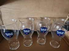 Lot Of 4 Classic 16 Ounce Samuel Adams Lager Perfect Pint Beer Glass - Free Ship