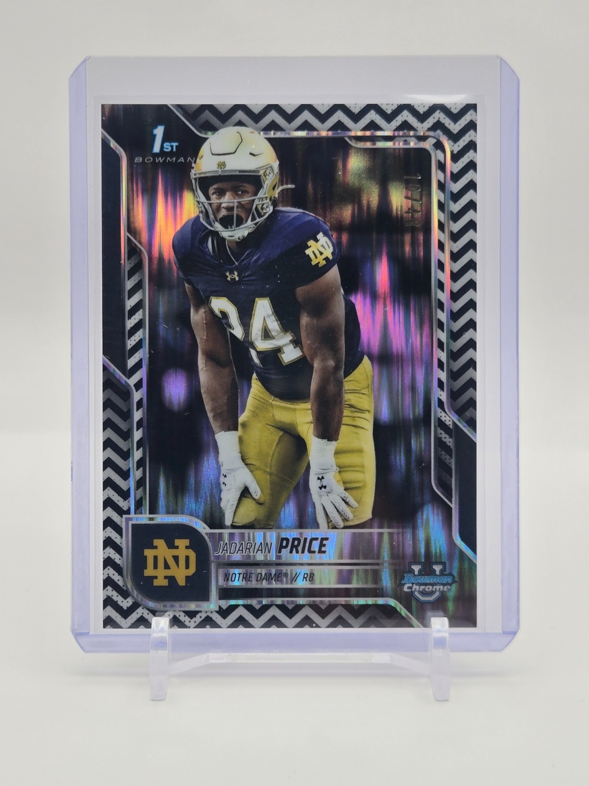Jadarian Price 2025 Bowman Chrome U Black & White Stealth Refractor 16/48 #117
