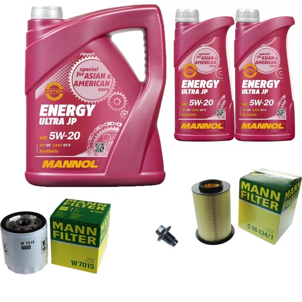 MANN-FILTER Inspektionspakete Mannol 7 L Energy 5W-20 Passend FüR Ford C-Max Ii-image