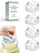 Elementi Fermentation Weight Set Of 4 - Easy To Use Glass Fermenting W