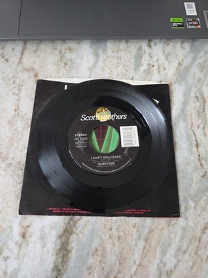 Survivor ''I Can't Hold Back'' 45 Vg+ Tested Picture Sleeve Jukebox