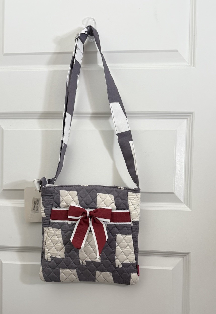 Alabama Crimson Tide Quilted Cotton Crossbody Bag NCAA NWT