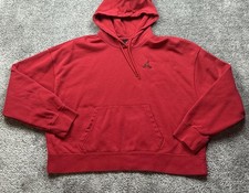 Jordan Essentials Hoodie Mens Large Red Loose Fit Pullover Jumpman DN4570-687