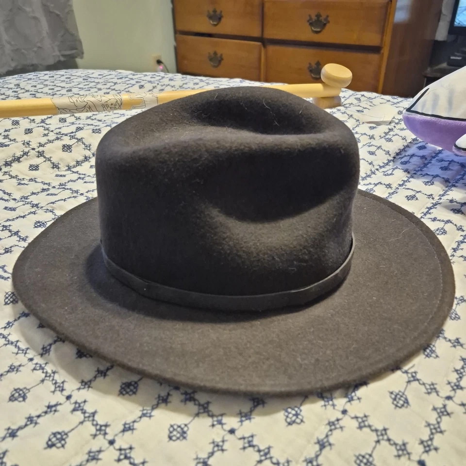 Sombrero Fedora Scala Classico Outback 100% Lana Dorfman Pacific Hecho a Mano Marrón Foto 3 de 4