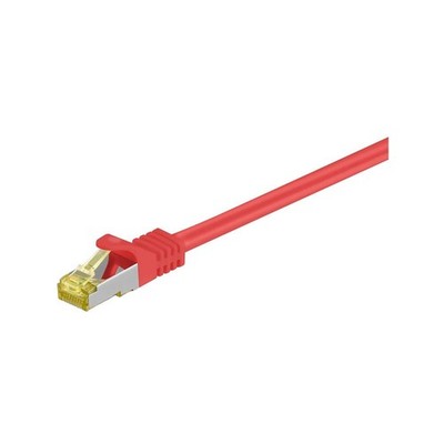 Wentronic, 1 m Cat7 S/FTP Red (S-STP) Network Cable   RJ-45 Network Cable Cat7 S