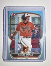 2023 Bowman Draft - Samuel Basallo #BD-179 Sky Blue /499 (RC)