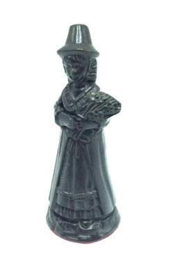 Celtic Castings Hand Cast Slate  Sculpture Young Girl Holding Flowers