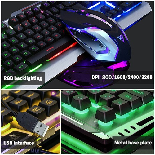 Gaming Keyboard, RGB Backlit Gaming Keyboard, Programmable Backlit Gaming Mouse - Picture 10 of 13