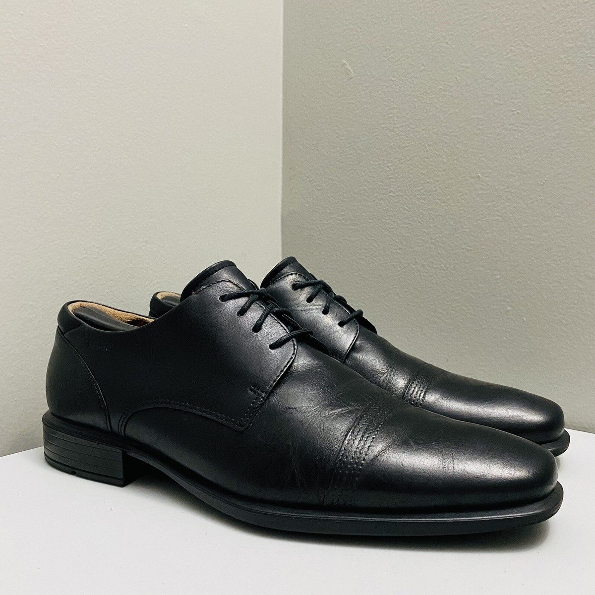 Ecco Oxford Shoes ECCO C691021 Black Leather Oxford Men's Lace