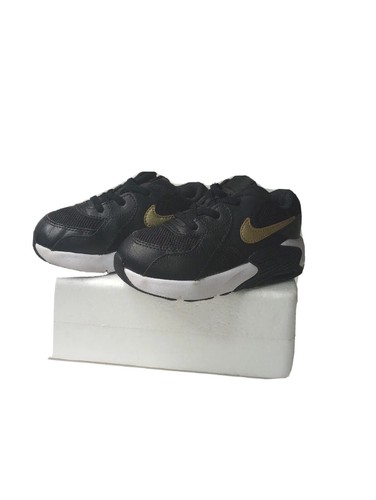 Nike Air Max 90 Black & White With Gold Swish Größe 9C Kinder - Bild 2 von 8