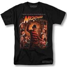 Freddy Krueger Nightmare on Elm Street Horror Holloween Movie Graphic T-Shirt