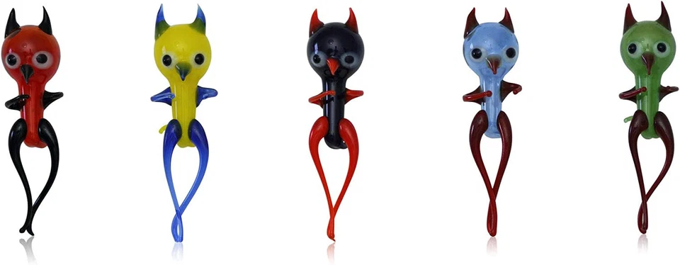 Flaschenteufel groß Wasserteufel Wassertanzer 5 Stück Original Lauschaer Glas