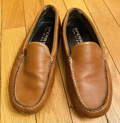 SPERRY Top Sider Soft Leather Mens Slip On Driving Loafer
